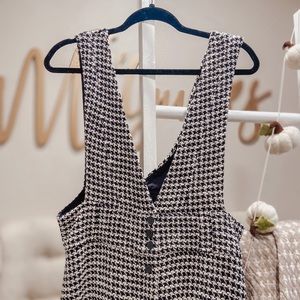 Zara Houndstooth Jumper/Pinafore Dress